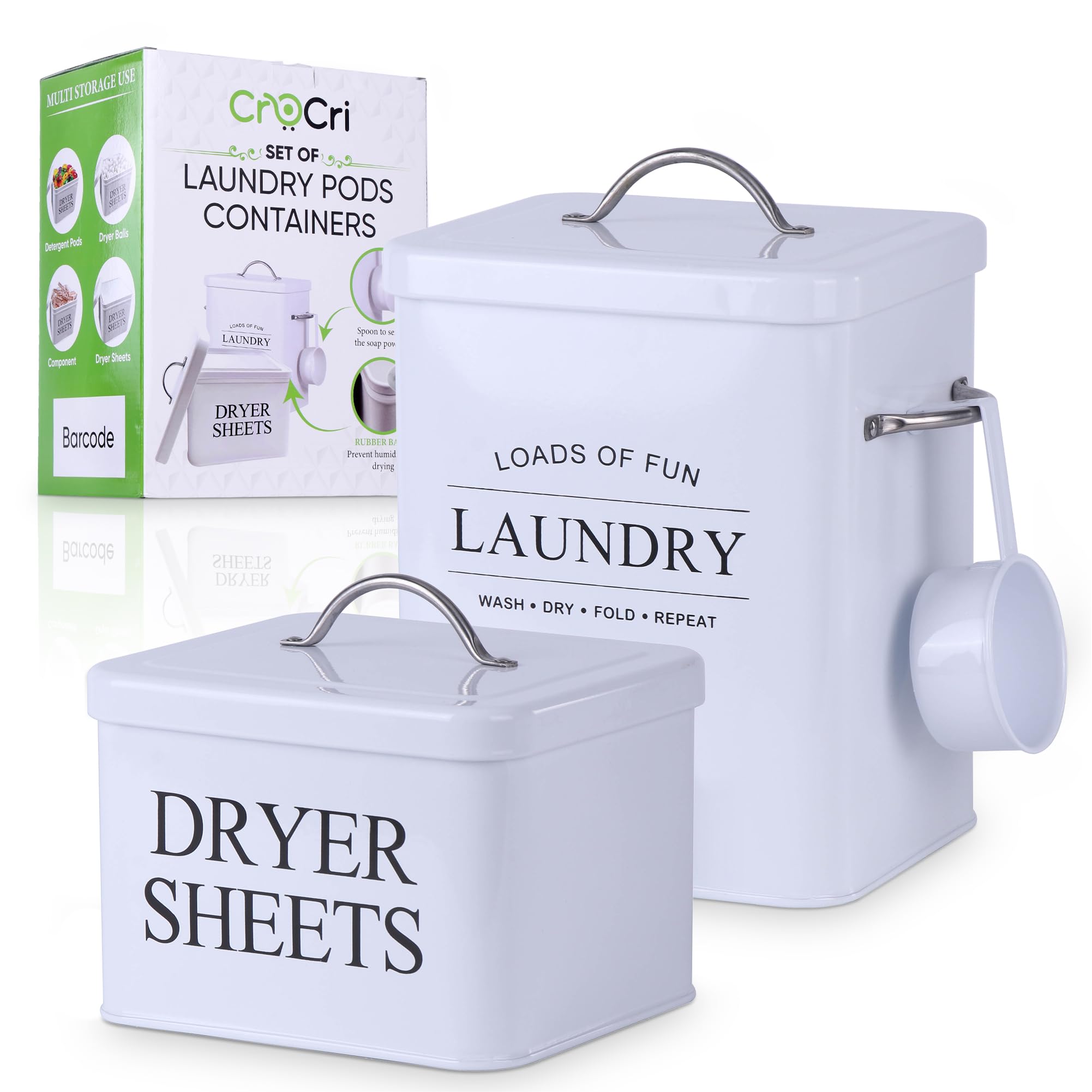 Laundry Soap Container and Dryer Sheet Container for Laundry Room Organization and Storage, Farmhouse Laundry Room Decor, Laundry Containers, Laundry Detergent Container, Laundry Powder Container