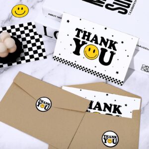 Whaline 20Pcs Thank You Greeting Cards with Envelopes and Stickers One Happy Dude Theme Thank You Cards Perfect for Back to School Wedding Graduation Baby Shower Bridal Shower Birthday Decor