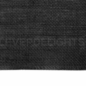 CleverDelights 48 Inch Black Burlap Square - Jute Burlap Fabric - Finished Edges - 48" x 48"