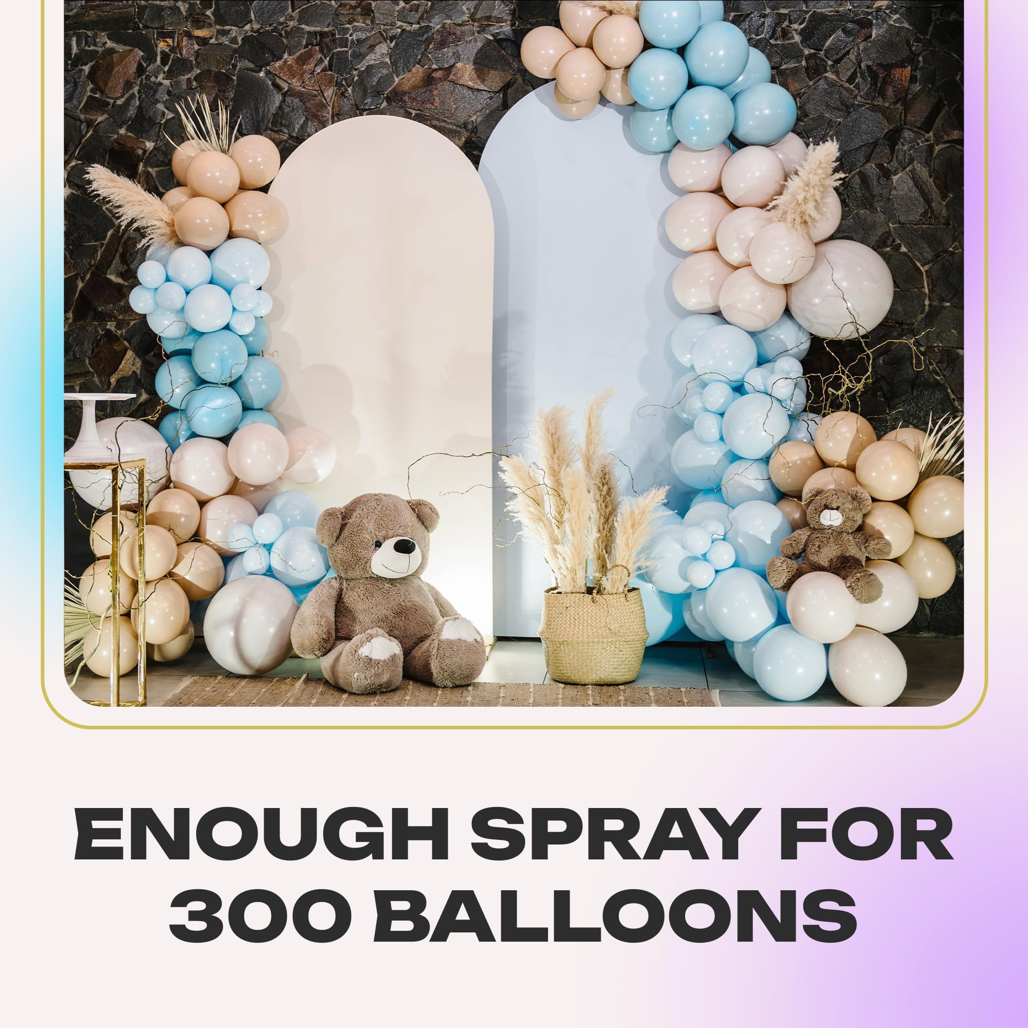 Balloon Shine Spray - Quick Drying High Shine Balloon Spray Formula for Vibrant Latex Balloons - USA Made Glossy Finish Spray for Balloons to Shine and Last Longer - Refined Sparker Solutions