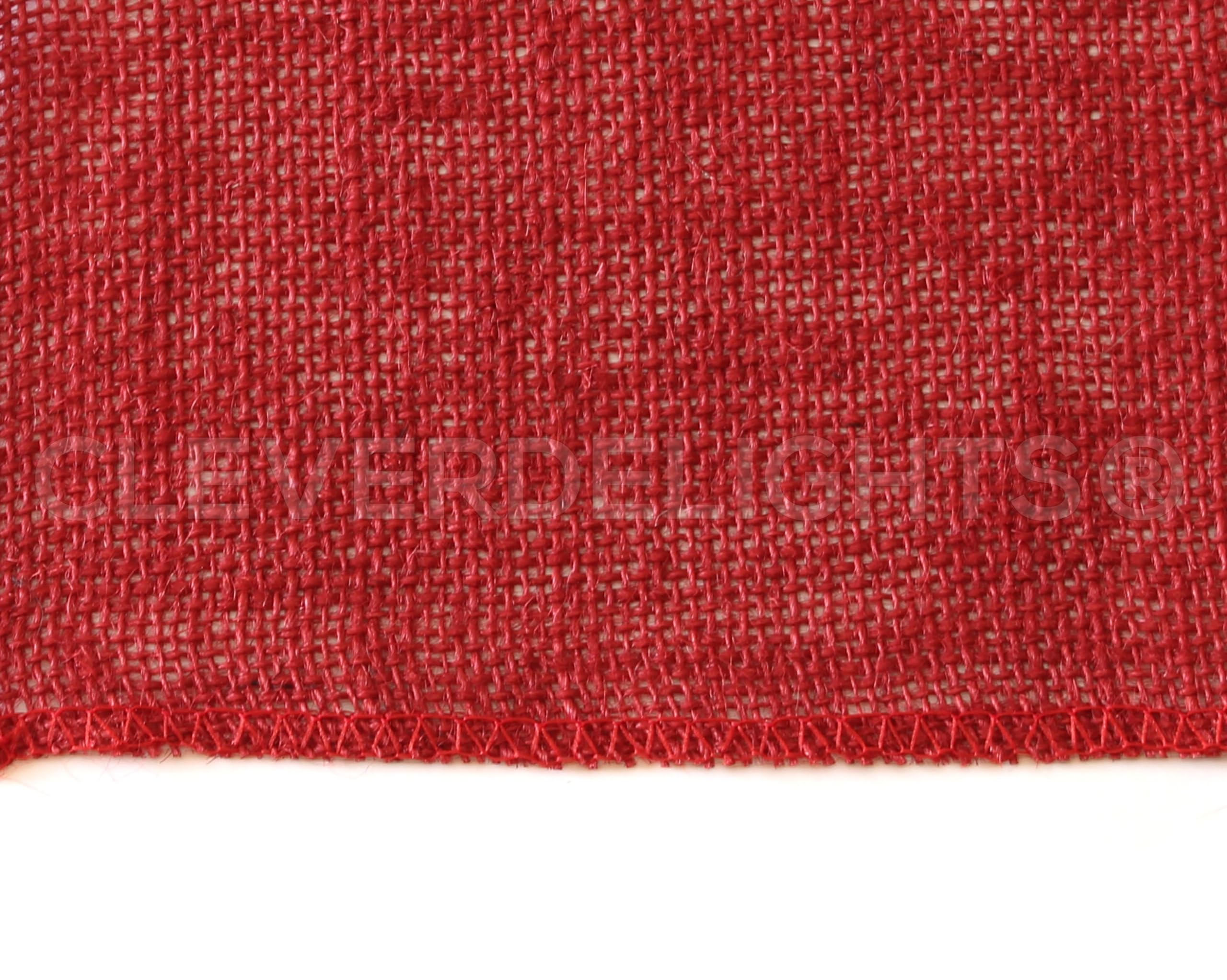 CleverDelights 20 Inch Red Burlap Squares - 12 Pack - Jute Burlap Fabric - Finished Edges - 20" x 20"