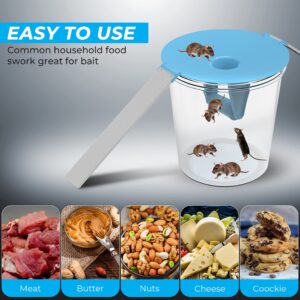 Camtoms Humane Mouse Trap Bucket Lid | Smart Bucket Lid Mouse Trap | Mouse Bucket Trap 5 Gallon Bucket Compatible | Humane Rat Trap Indoor Outdoor, Smart Reusable Auto Reset Rodent Catcher