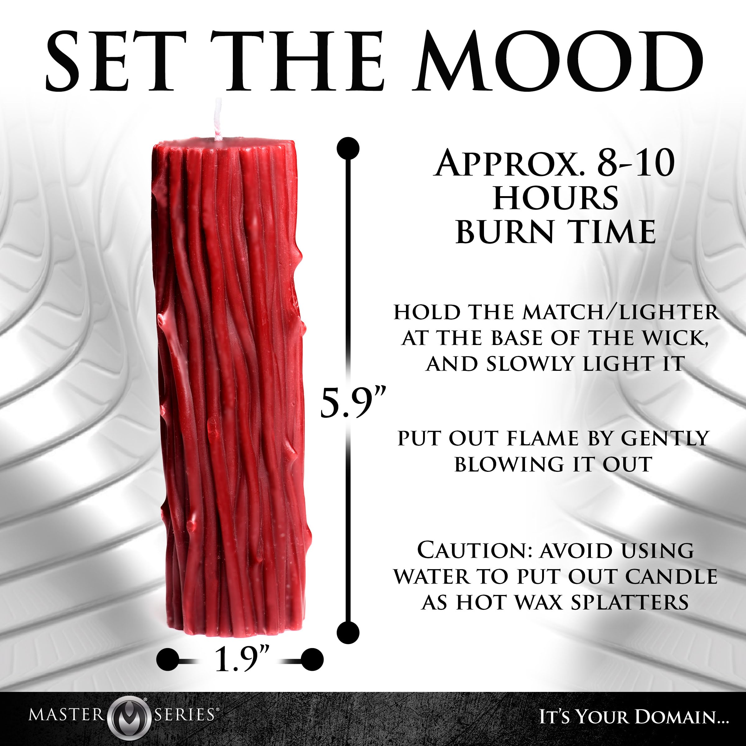 Thorn Drip Candle for Wellness and Relaxation & Romantic Candle Massage. Low Melting Point. Unscented Paraffin Body Wax. Perfect Spa Gift for Self-Care. 1 Piece, Red.