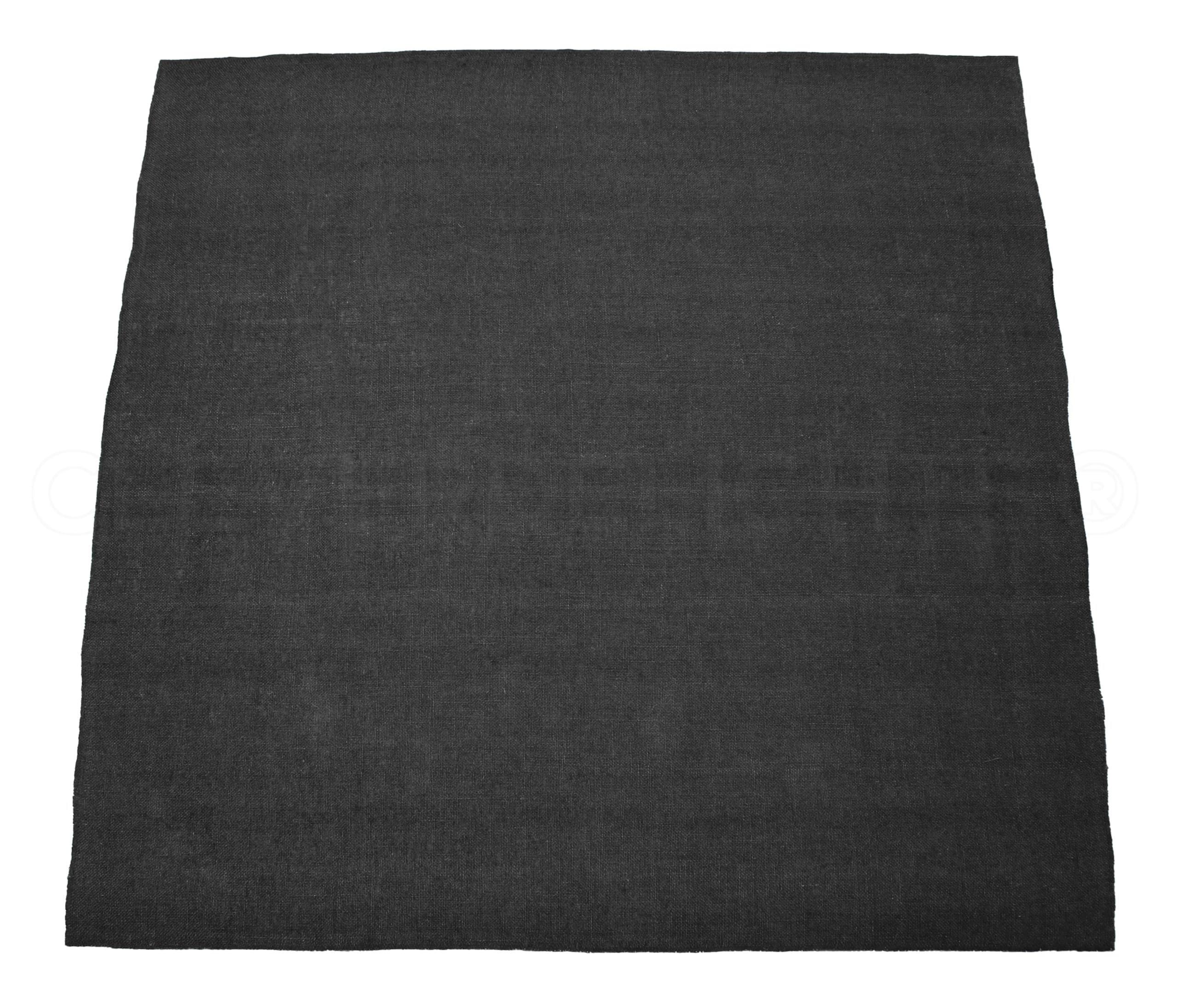 CleverDelights 48 Inch Black Burlap Square - Jute Burlap Fabric - Finished Edges - 48" x 48"