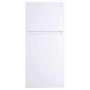 kenmore 30 in. 18.1 cu. ft. capacity refrigerator/freezer with adjustable glass shelving, humidity control crispers, ice maker, energy star certified, white