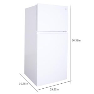 Kenmore 30 in. 18.1 cu. ft. Capacity Refrigerator/Freezer with Adjustable Glass Shelving, Humidity Control Crispers, Ice Maker, ENERGY STAR Certified, White