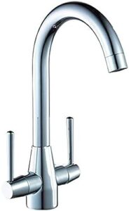 kitchen & bath fixtures taps faucet,double bowl of hot and cold water mixed copper plating faucet