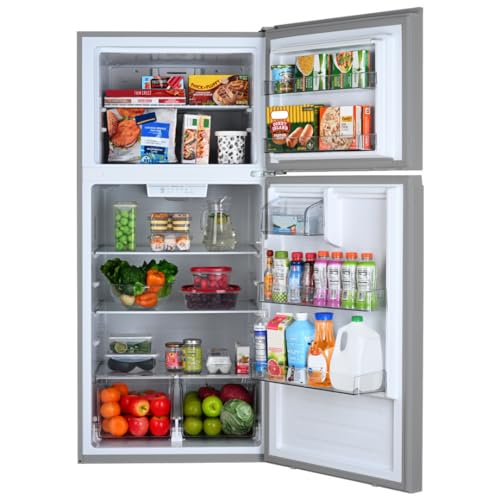 Kenmore 30 in. 18.2 cu. ft. Capacity Refrigerator/Freezer with Adjustable Glass Shelving, Humidity Control Crispers, Gallon Door Bins, ENERGY STAR Certified, Fingerprint Resistant Stainless Steel