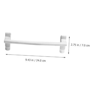 Yardenfun 2pcs Over Door Rack Over The Cabinet Rack Towel Holder Towel Hanger Over Cabinet Rack No Drill Towel Bar Cabinet Rack for Hanging Buckle Towel Bar Towel Rack Organizer White Abs