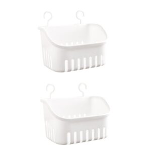 luxshiny 2pcs hanging storage basket household bath basket multi-function toiletry basket convenient toiletry basket shower supply convenient wall basket hanging toiletry basket