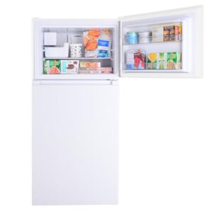 Kenmore 30 in. 18.1 cu. ft. Capacity Refrigerator/Freezer with Adjustable Glass Shelving, Humidity Control Crispers, Ice Maker, ENERGY STAR Certified, White