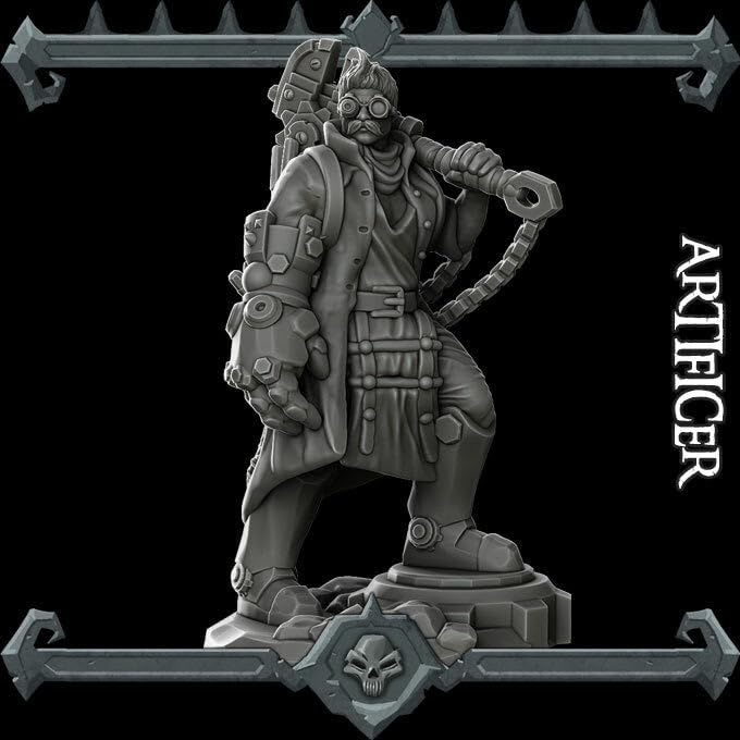 Human Artificer | Artificer | Miniature for Tabletop Games Like D&D and War Gaming Medium (Normal Size)