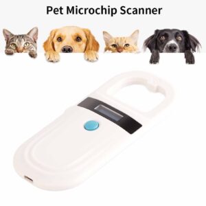 Microchip Reader, Pet Microchip Scanner with 0.91 Inch High Brightness OLED Display, Universal Handheld Animal Chip Reader, Pet ID Microchip Scanner, for Animal Tracking