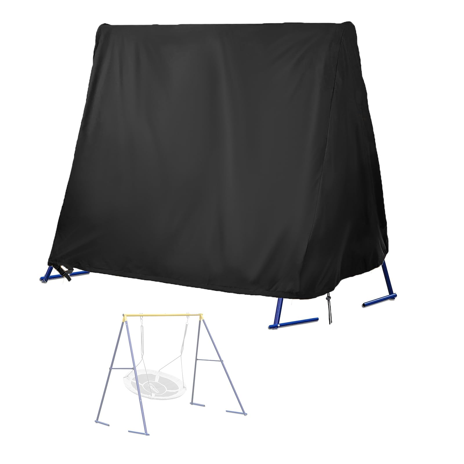 Kasla Outdoor Swing Cover, A Frame Patio Swing Cover,Swing Cover for Outdoor Furniture Porch Cover Glider Hammock Cover Waterproof 84" L×63" W×70" H