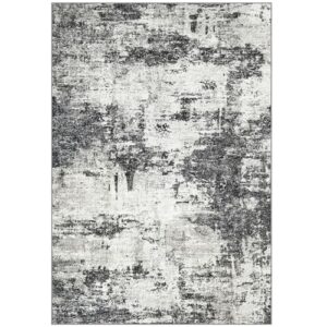 9x12 Area Rugs Living Room Rugs: Large Washable Rug with Anti-Slip Backing Non-Shedding Stain-Resistant Soft Abstract Carpet for Bedroom Dining Room Nursery Home Office - Black