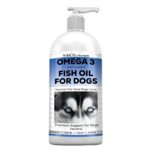 Fish Oil for Dogs Natural Omega 3 Fish Oil Liquid - Dog Skin & Coat Supplement - Dog Fish Oil Supplement for Shedding, Allergy & Itch Relief - Omega 3 Fish Oil Dogs Joints, Immune Support & Digestion