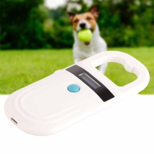 Microchip Reader, Pet Microchip Scanner with 0.91 Inch High Brightness OLED Display, Universal Handheld Animal Chip Reader, Pet ID Microchip Scanner, for Animal Tracking