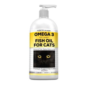 fish oil for cats natural omega 3 fish oil liquid for pets - cat shedding products, cat dandruff - omega 3 fish oil for cats hairballs - cat health supplies omega 3 for cat vitamins and supplements