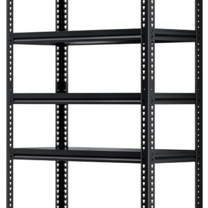 Kilyssa 72" H Garage Shelving Heavy Duty Storage Shelves Loads 2000 LBS, Adjustable 5 Tier Shelving Units Metal Shelves Storage Rack Shelf for Garage,Warehouse,Basement 31.5"W x 15.7"D x 72"H, Black