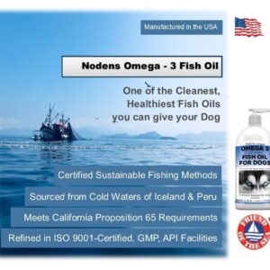 Fish Oil for Dogs Natural Omega 3 Fish Oil Liquid - Dog Skin & Coat Supplement - Dog Fish Oil Supplement for Shedding, Allergy & Itch Relief - Omega 3 Fish Oil Dogs Joints, Immune Support & Digestion