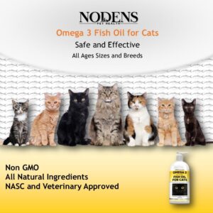 Fish Oil for Cats Natural Omega 3 Fish Oil Liquid for Pets - Cat Shedding Products, Cat Dandruff - Omega 3 Fish Oil for Cats Hairballs - Cat Health Supplies Omega 3 for Cat Vitamins and Supplements