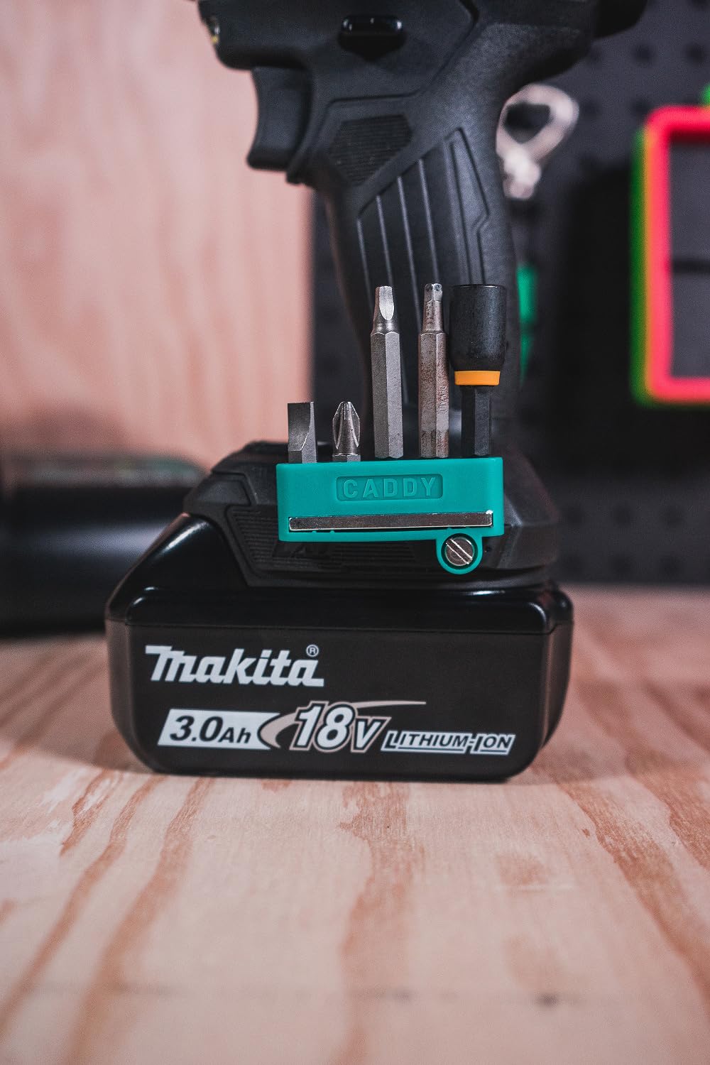 Caddy Fits Makita | 2-Pack | Magnetic Drill Bit Holder - Cordless Tools, Impact Drivers, Cordless Drill - Fits Both Left and Right Side of Driver - Hold 5 Bits Easily