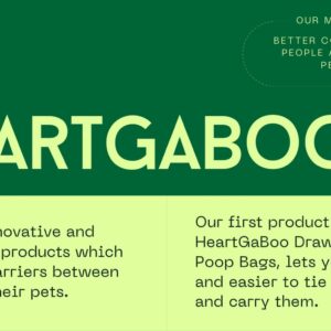 HeartGaBoo Dog Poop Bags Rolls, Drawstring Poop Bags for Easy Tying and Carrying,100% Home Compostable, Leak Proof and Extra Strong, Large Poop Bags for Dogs, Unscented, 60 Count (Side-Drawstring)