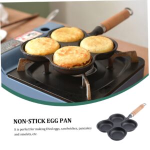 SHOWERORO 1pc Four Hole Omelette Divided Egg Pan Egg Cooker Pan 4 Cup Pancake Pan Egg Cooking Tool Fried Egg Pan Eggs Shaping Mini Stove Non-stick Egg Pan Cast Iron Frying Pan Four Holes