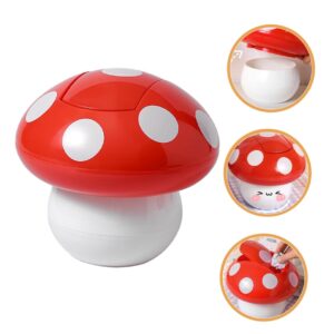 WHAMVOX Mushroom Shaped Garbage Can with Lid Decorative Trash Container for Kitchen Desk