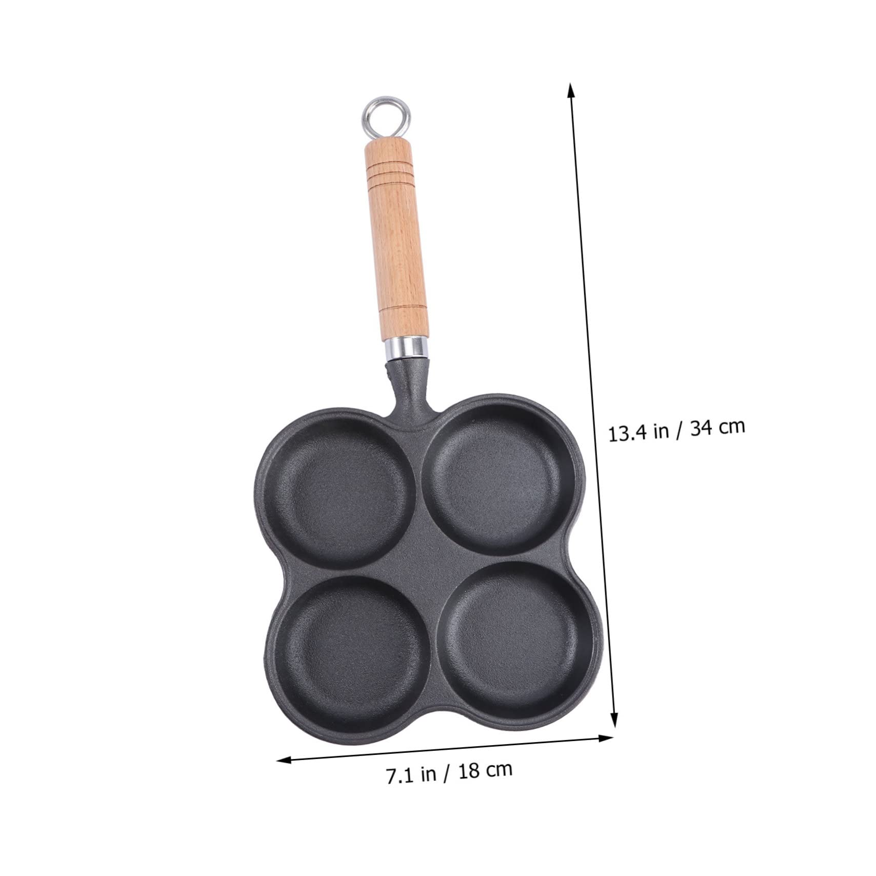 SHOWERORO 1pc Four Hole Omelette Divided Egg Pan Egg Cooker Pan 4 Cup Pancake Pan Egg Cooking Tool Fried Egg Pan Eggs Shaping Mini Stove Non-stick Egg Pan Cast Iron Frying Pan Four Holes