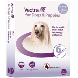 vectra® for dogs & puppies flea treatment & prevention for large dogs (56-100 lbs.) 6-month supply