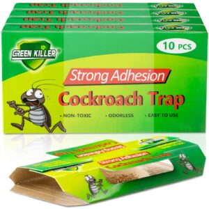 qualirey roach killer indoor sticky roach traps glue cockroach killer infestation home cockroach trap for indoor home pest bug insect control 8.66 x 7.6 inch(40 pcs)