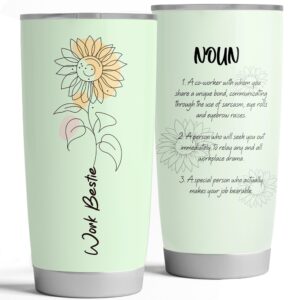 work besties gifts for women funny mugs for coworkers work bestie cup - teacher bestie gifts best gifts for coworkers women funny tumblers for coworkers sunflower tumbler (definition tumbler 20oz)