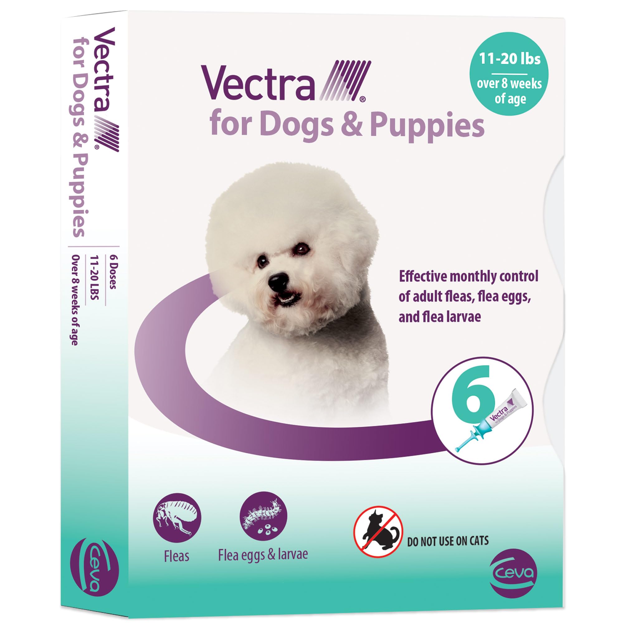 Vectra® for Dogs & Puppies Flea Treatment & Prevention for Small Dogs (11 – 20 lbs.) 6-Month Supply