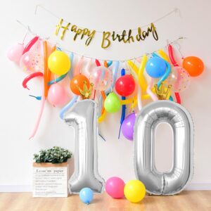 YFHVJTKO 40 Inch Number 15 Silver Crown Balloon Set,15th Celebration Decorations for Happy 15th Birthday Party Wedding Bridal Shower Engagement Photo Shoot Anniversary Decoration, Silver 15 Balloon