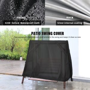 Elegoro Outdoor Swing Cover, A Frame Patio Swing Cover,Swing Cover for Outdoor Furniture Porch Cover Glider Hammock Cover Waterproof (83''LX48.8''WX66''H)