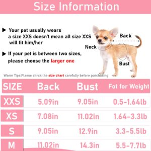 2 Pieces Chihuahua Sweater Dog Sweater for Small Dogs Teacup Dog Clothes for Extra Small Dogs Xmas Pet Puppy Cat Clothing Sweater Warm Winter Clothes Xs