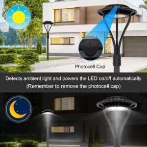 ADUB LED Post Top Light 100W 14,000LM, ETL Listed LED Post Lights Outdoor, 300W LED Flood Light ETL Listed, 42,000LM