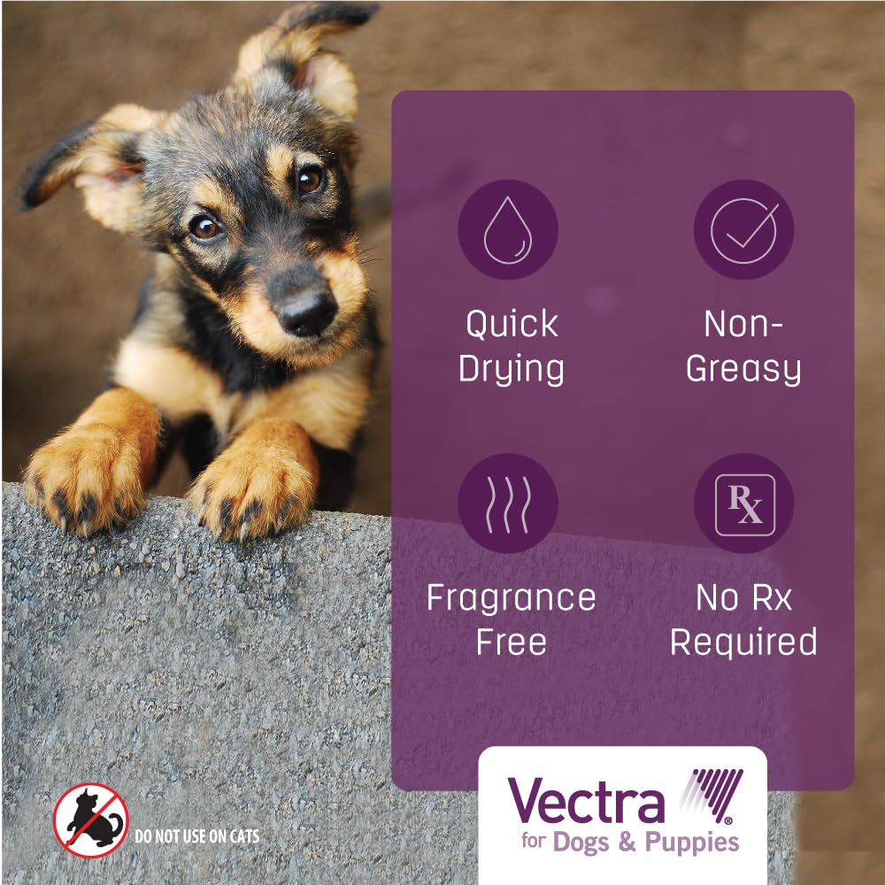 Vectra® for Dogs & Puppies Flea Treatment & Prevention for Small Dogs (11 – 20 lbs.) 3-Month Supply