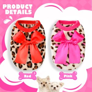 2 Pieces Chihuahua Sweater Dog Sweater for Small Dogs Teacup Dog Clothes for Extra Small Dogs Xmas Pet Puppy Cat Clothing Sweater Warm Winter Clothes Xs