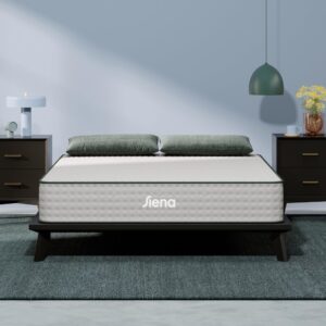 siena 10” queen hybrid firm mattress - memory foam & innerspring system - 180 night trial - premium pressure-relieving layers - 10 year manufacturer warranty - certipur-us® certified