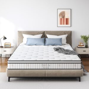 SogesSleep Twin Mattress, 12 Inch Hybrid Mattress in a Box, Individual Pocket Spring Bed Mattress, Medium Firm Mattress for Pressure Relief, Strong Edge Support, CertiPUR-US & Fiberglass Free