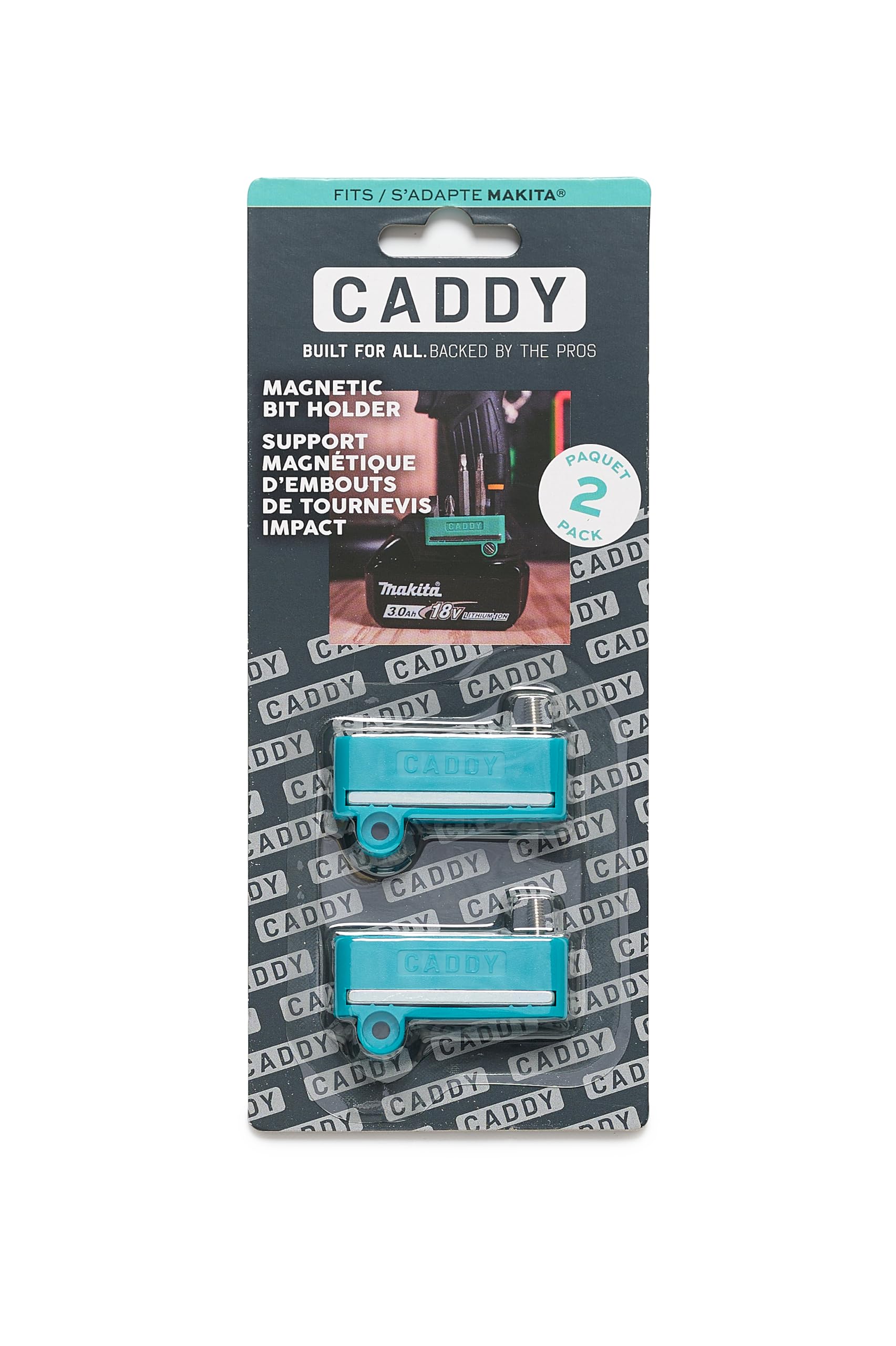 Caddy Fits Makita | 2-Pack | Magnetic Drill Bit Holder - Cordless Tools, Impact Drivers, Cordless Drill - Fits Both Left and Right Side of Driver - Hold 5 Bits Easily