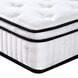 SogesSleep Queen Mattress, 10 Inch Hybrid Queen Mattress in a Box, Individual Pocket Spring Bed Mattress, Medium Firm Mattress for Pressure Relief, Strong Edge Support, CertiPUR-US & Fiberglass Free