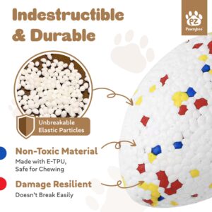 Pawzyboo Indestructible Dog Ball, Durable Dog Balls Aggressive Chewers to Fetch, Football Toy for Dogs, Tough Large Dog Balls, Dog Chew Balls, Virtually Indestructible Floating