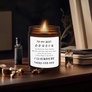 QGFM Cousin Gifts for Women Candles,Best Cousin Gifts for Women,Cousin Birthday Gifts,Cousin Going Away Lavender Scented Candles Gifts