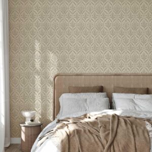 YXTII Boho Wallpaper Peel and Stick Wallpaper Vintage Wallpaper Stick and Peel Damask Wallpaper Self Adhesive Removable Wallpaper for Bedroom Drawers Cabinets