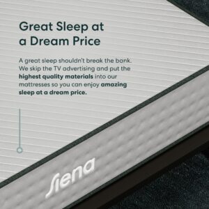 Siena 10” Cal King Hybrid Plush Mattress - Memory Foam & Innerspring System - 180 Night Trial - Premium Pressure-Relieving Layers - 10 Year Manufacturer Warranty - CertiPUR-US® Certified