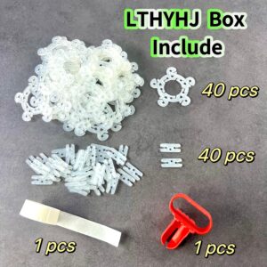 LTHYHJ 40 PCS flower-shaped balloon clips and 40PCS“H” shaped balloon clips, Balloon Connectors Clip Holders for Balloon Clips for Arch, Balloon Column Stand and Balloon Flowers (Balloon Clips)