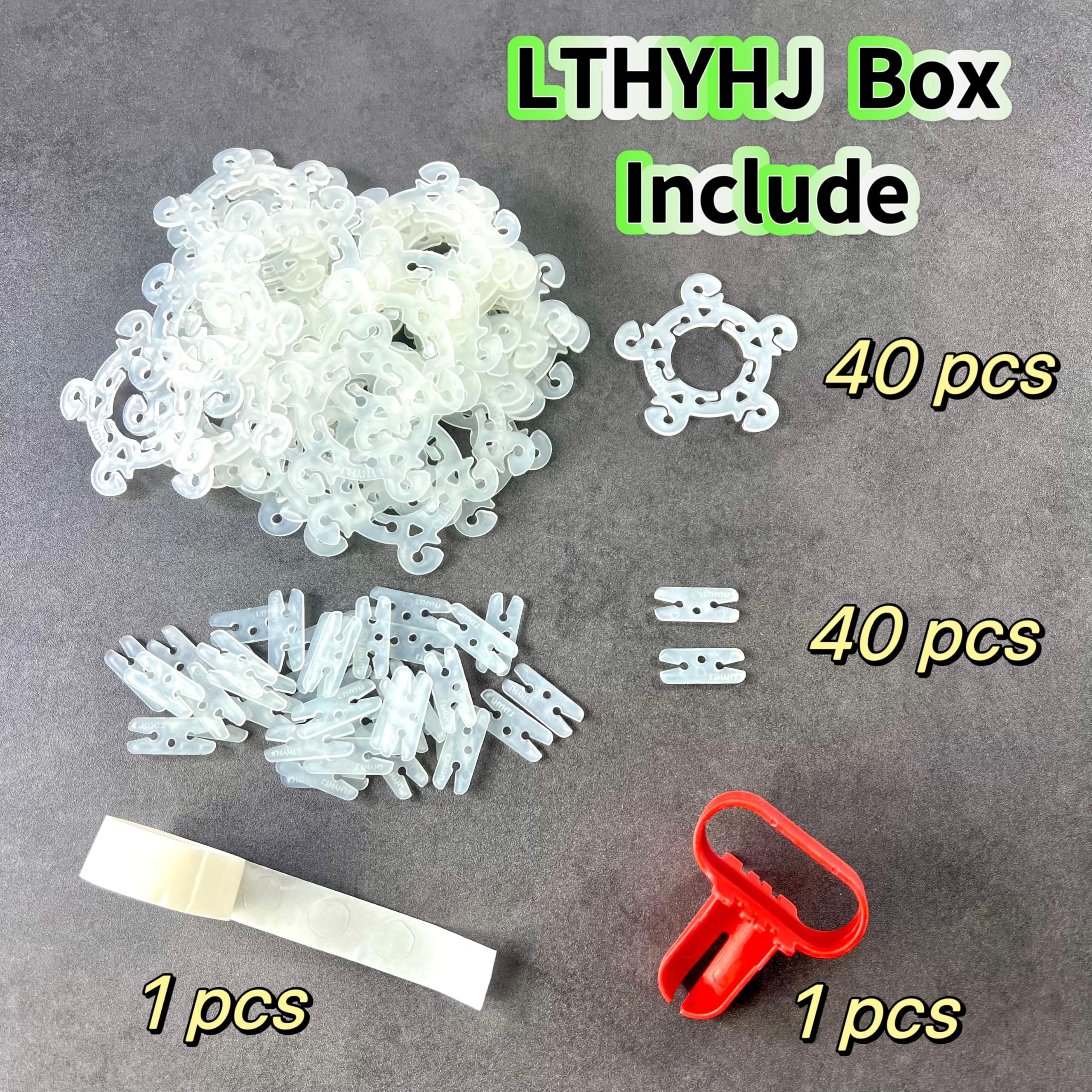 LTHYHJ 40 PCS flower-shaped balloon clips and 40PCS“H” shaped balloon clips, Balloon Connectors Clip Holders for Balloon Clips for Arch, Balloon Column Stand and Balloon Flowers (Balloon Clips)